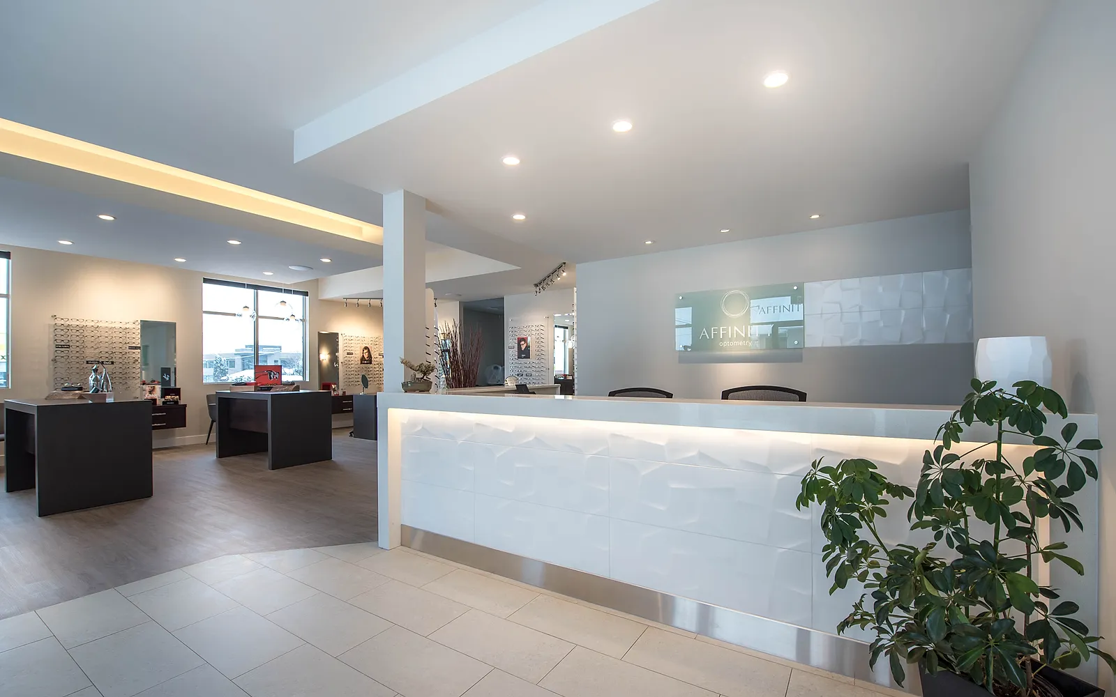 Affinity Optometry — Tenant Improvements interior design project, Vernon, BC