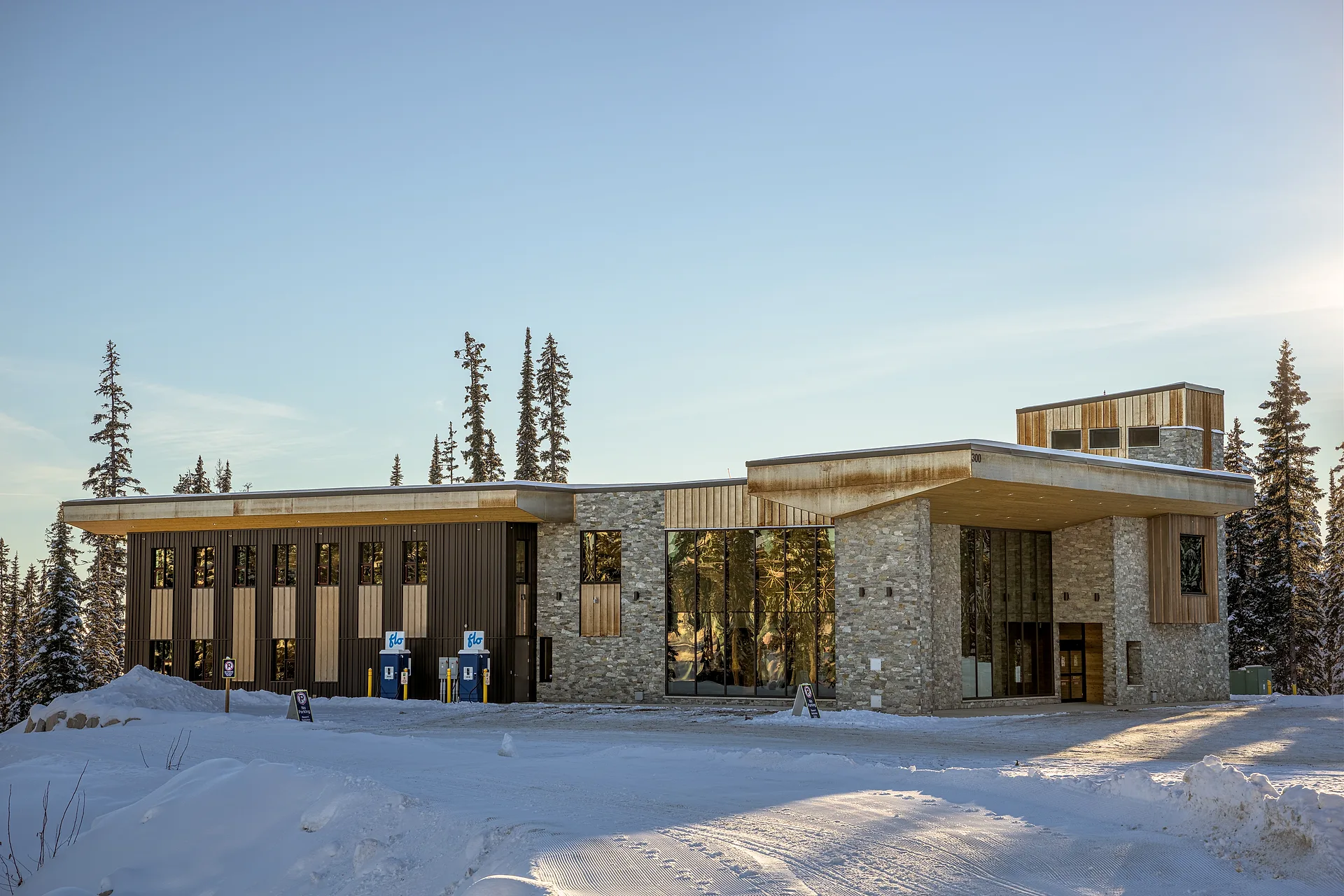 Big White Central Reservations, a modern stone and timber lodge delivered by SAGE Interior Design