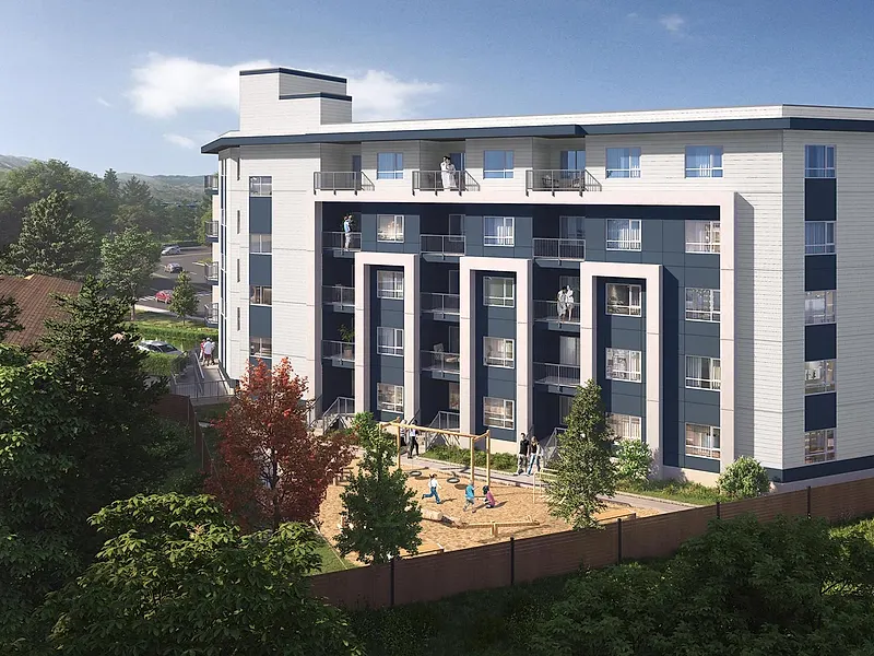 Nissen Crossing — Multifamily Residential interior design project, Kelowna, BC