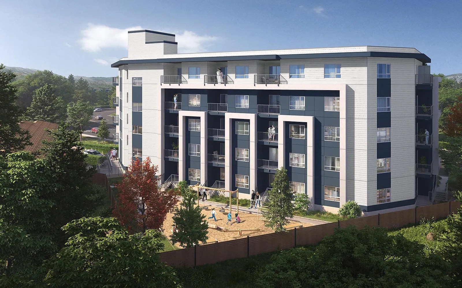 Nissen Crossing — Multifamily Residential interior design project, Kelowna, BC