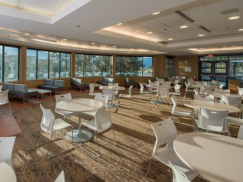UBC Okanagan Sunshine Café & Sunroom — Education & Institutional interior design project, Kelowna, BC