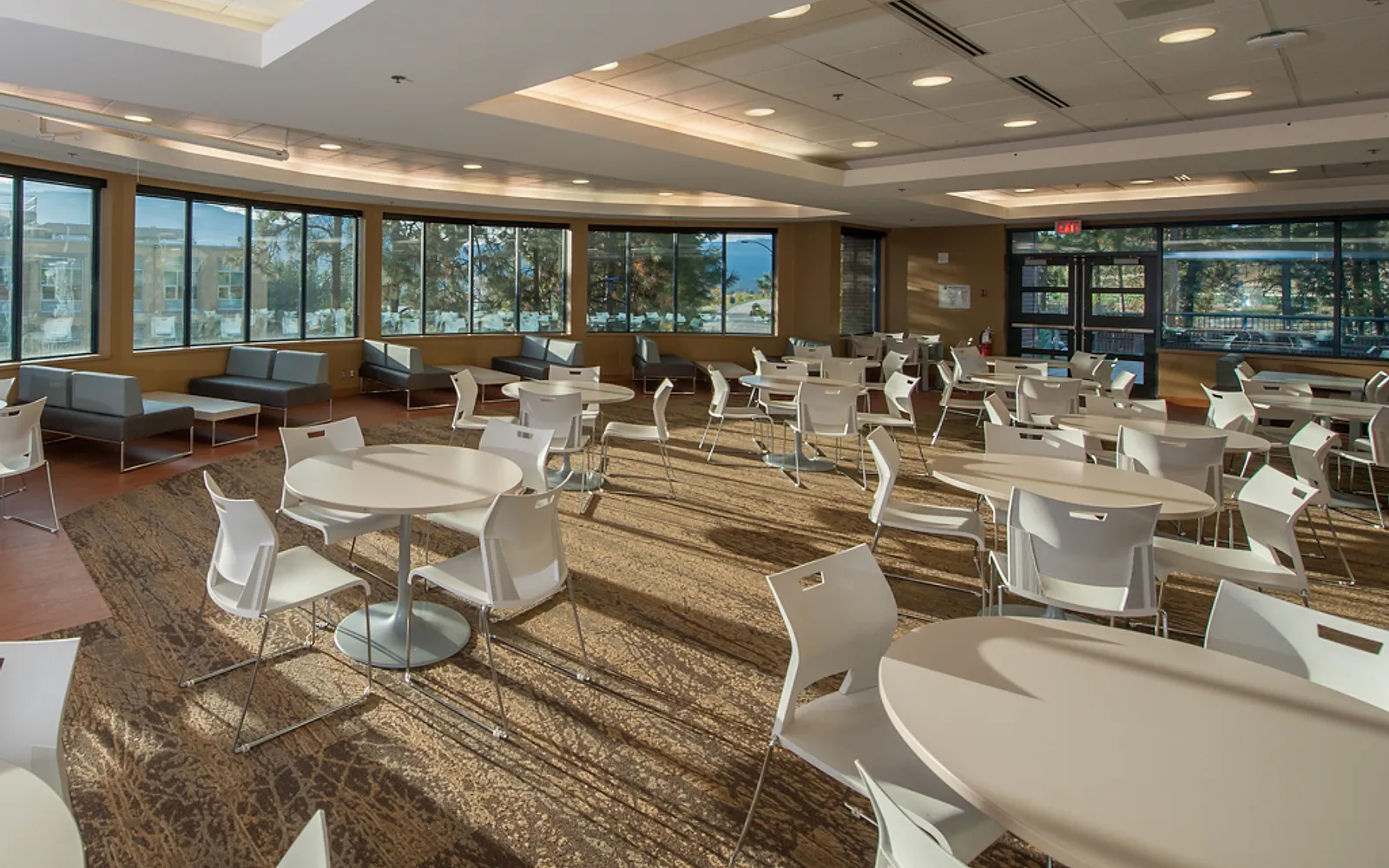 UBC Okanagan Sunshine Café & Sunroom — Education & Institutional interior design project, Kelowna, BC
